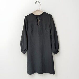 Shannon McLean Womens Puff Sleeve Mini Dress Green Size Medium Bow Detail